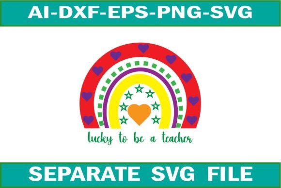 Lucky Teacher Graphics for Crafts & Branding
