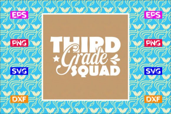 School SVG Design: Third Grade Squad Graphics for Crafts