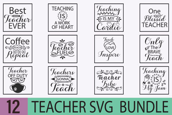 Teacher Bundle Graphics for Crafts Branding